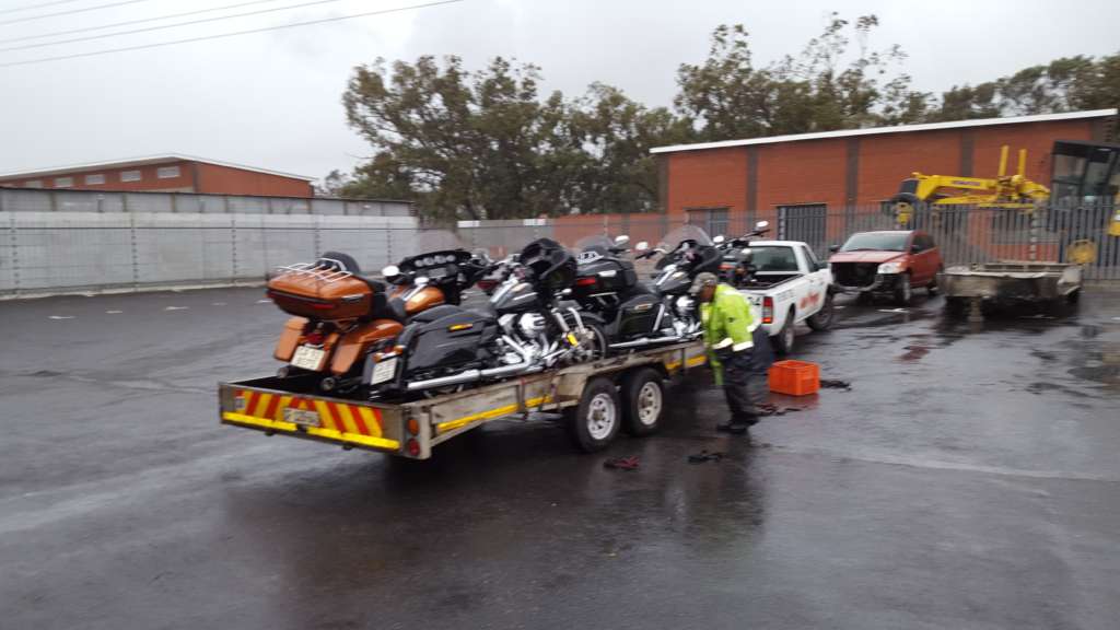 Harley Davidson's on the move.