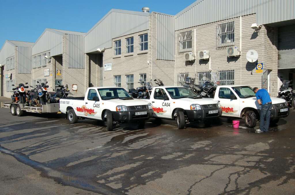 Trucks at the Cape Town depot. Wash day!